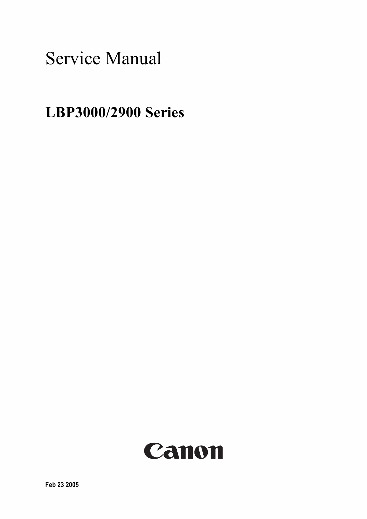 Canon imageCLASS LBP-3000 2900 Service Manual-1